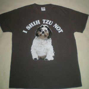 SIZE: MED.~"I SHIH TZU NOT" NOVELTY T-SHIRT